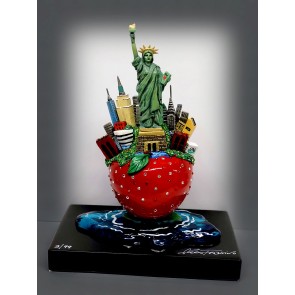 The Little Bronze Apple Sculpture by Charles Fazzino