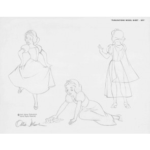 Disney Publication Model Sheet: Snow White (5) signed Ollie Johnston