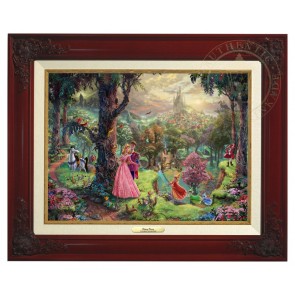 Kinkade Disney Canvas Classics: Sleeping Beauty (Classic Brandy Frame)