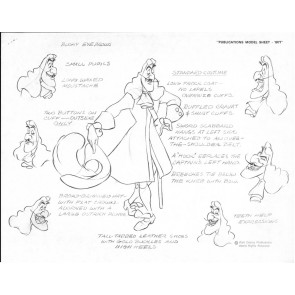Disney Publication Model Sheet: Captain Hook Costume