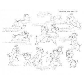 Disney Publication Model Sheet: Chip 'N Dale - Poses