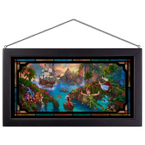 Kinkade Disney Stained Glass Art: Disney Peter Pan’s Never Land