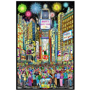 Happy New Year From Times Square by Charles Fazzino