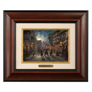 Kinkade Brushworks: Harry Potter Diagon Alley (Classic Burl Frame)