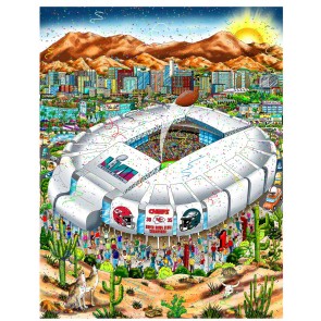 Super Bowl LVII: Arizona by Charles Fazzino (With Score)