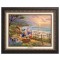 Kinkade Disney Canvas Classics: Donald and Daisy A Duck Day Afternoon (Classic Aged Bronze Frame)