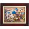 Kinkade Disney Canvas Classics: Mickey and Minnie in Greece (Classic Brandy Frame)